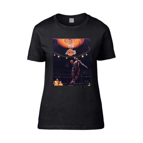 Lebron James Dunk On The Lakers  Women's T-Shirt Tee
