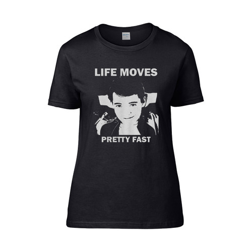 Life Moves Pretty Fast Retro Ferris Bueller'S Day Off  Women's T-Shirt Tee