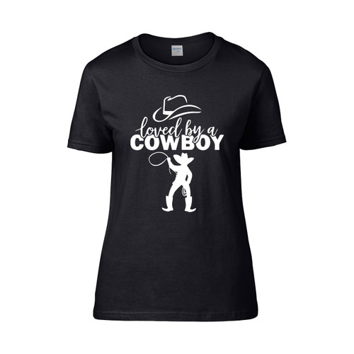 Loved By Cowboys  Women's T-Shirt Tee