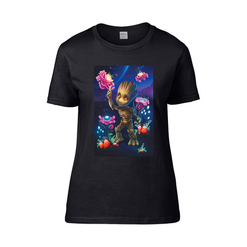 Marvel Guardians Of The Galaxy Groot Plants Graphic  Women's T-Shirt Tee