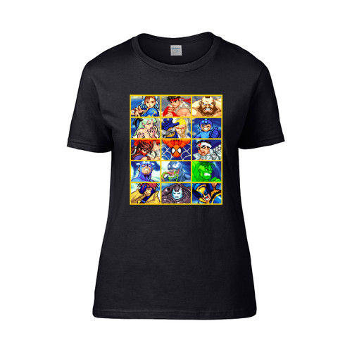 Marvel Vs Capcom Character Select  Women's T-Shirt Tee