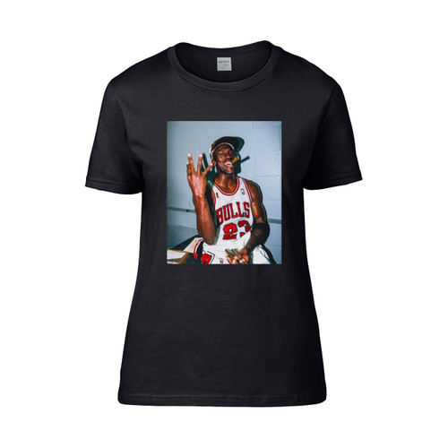 Michael Jordan 3 Peat Cigar Champion  Women's T-Shirt Tee
