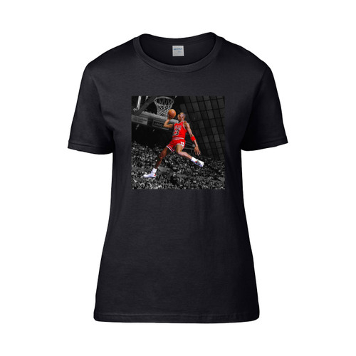 Michael Jordan Black  Women's T-Shirt Tee