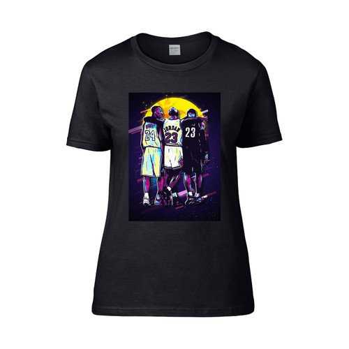 Michael Jordan Kobe Bryant Lebron James Nba  Women's T-Shirt Tee
