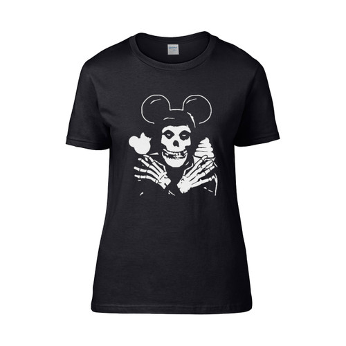 Mickey Mouse Misfit Punk Rock  Women's T-Shirt Tee