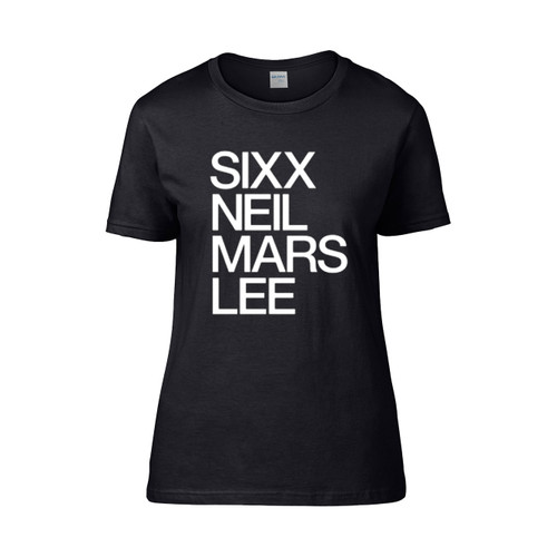 Motley Crue Sixx Neil Mars Lee  Women's T-Shirt Tee