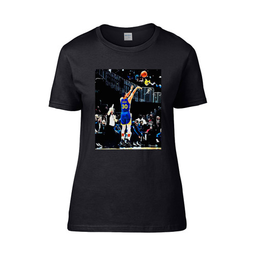 Nba Stephen Curry 30 Golden Jump Shot  Women's T-Shirt Tee