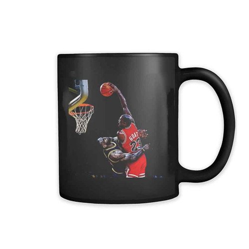 Michael Jordan Dunk On Lebron James 11oz Mug