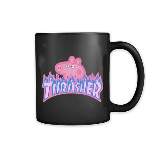 Peppa Pig X Thrasher Parody Fan Art 11oz Mug