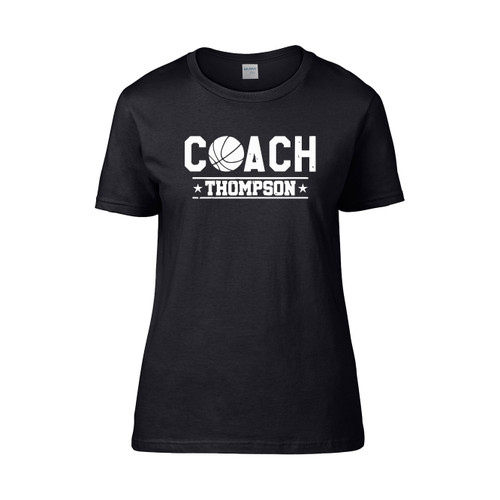 Personalized Basketball Coach Shirt With Coachs Name  Women's T-Shirt Tee