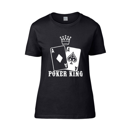 Poker King Ace Spades Diamonds Crown  Women's T-Shirt Tee