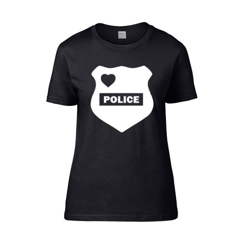 Police Love Vest Badge  Women's T-Shirt Tee