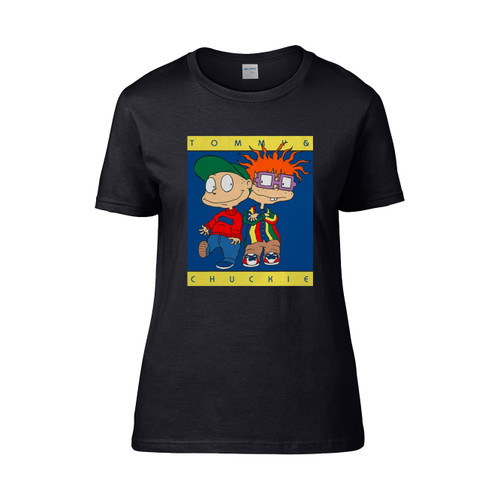 Rugrats Tommy Chucky In Tommy Hilfiger Inspired  Women's T-Shirt Tee