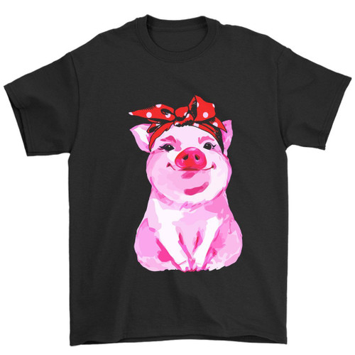 Pig Bandana Cute Man's T-Shirt Tee