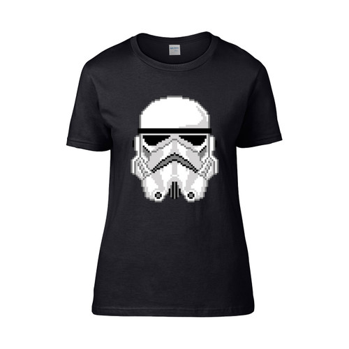 Starwars Storm Trooper Pixel Helmet Minecraft  Women's T-Shirt Tee