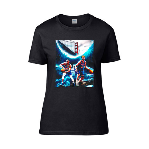 Stephen Curry And Klay Thompson Nba Fan  Women's T-Shirt Tee Stephen Curry And Klay Thompson Nba Fan  Women's T-Shirt Tee