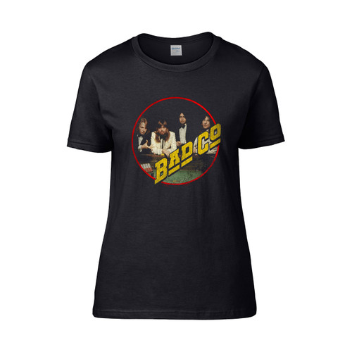 Straight Shooter Vintage Bad Company Rock Band  Women's T-Shirt Tee