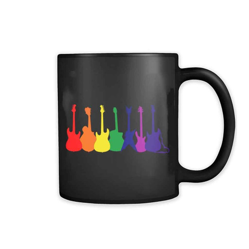 Guitar Rainbow Colours 11oz Mug