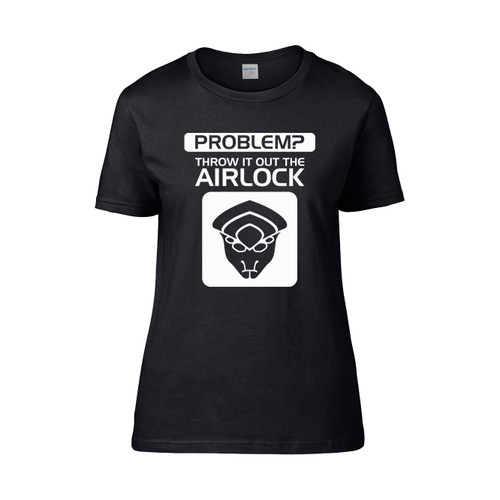 Throw It Out The Airlock In White  Women's T-Shirt Tee
