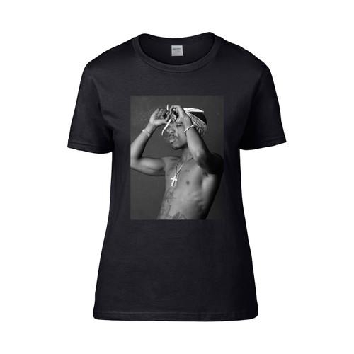 Tupac Rapper Heavy  Women's T-Shirt Tee