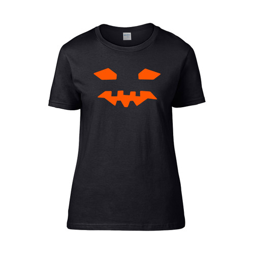 Unny Halloween Pumpkin Face  Women's T-Shirt Tee