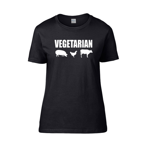 Vegetarian Vegan Animal  Women's T-Shirt Tee