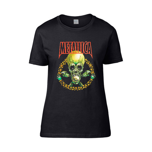 Vintage Single Stitched Metallica No Leaf Clover  Women's T-Shirt Tee