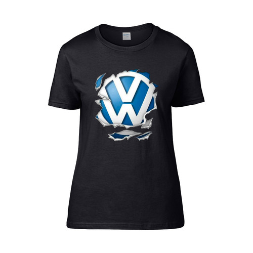 Vw Volkswagen Logo Torn  Women's T-Shirt Tee