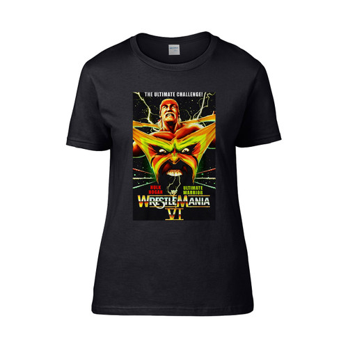 Wrestlemania 6 Hulk Hogan Ultimate Warrior  Women's T-Shirt Tee