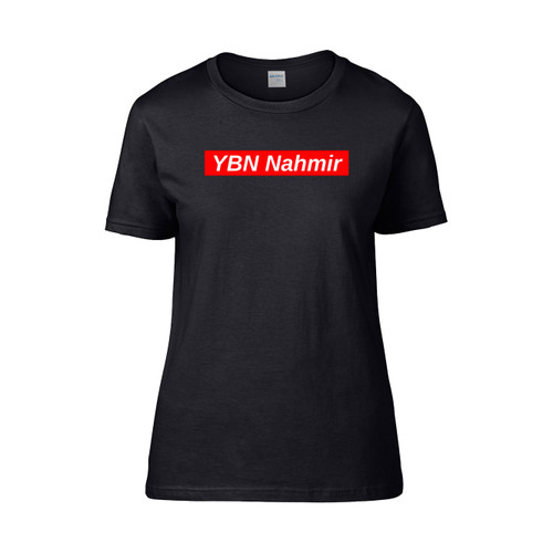 Ybn Nahmir Red Box Logo  Women's T-Shirt Tee