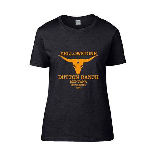 Yellowstone Skull Bull Dutton Ranch  Women's T-Shirt Tee