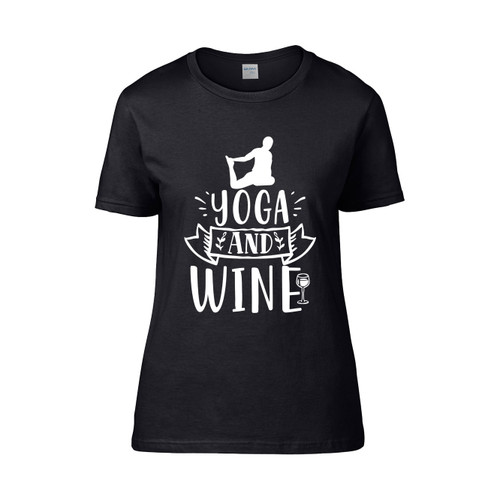 Yoga And Wine  Women's T-Shirt Tee