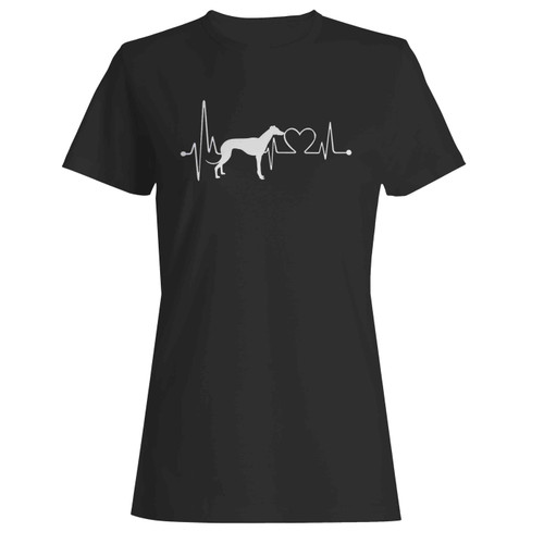 Beat Heart Greyhound Dog Love Heart  Women's T-Shirt Tee