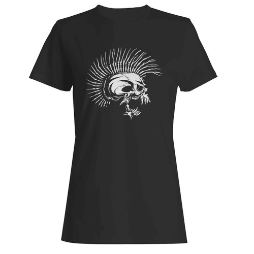 Exploited Punk Rock Music Bands Skull  Women's T-Shirt Tee