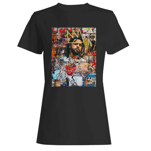 J Cole Portrait Rapper  Women's T-Shirt Tee