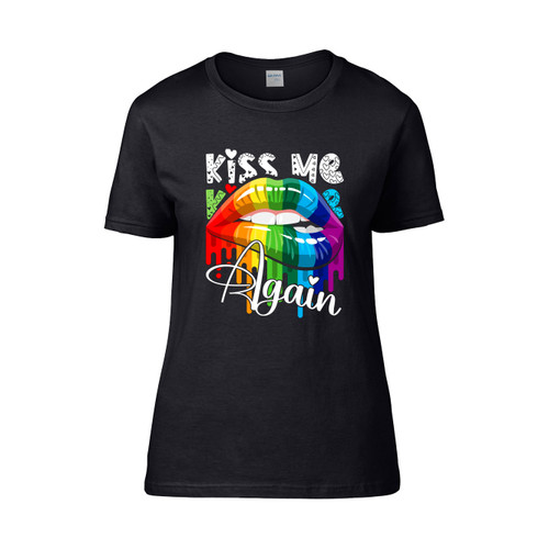 Kiss Me Again With Colorful Lips  Women's T-Shirt Tee