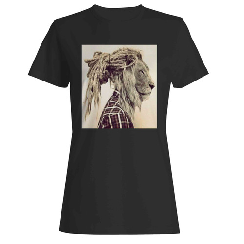 Lion Rasta Hair  Women's T-Shirt Tee