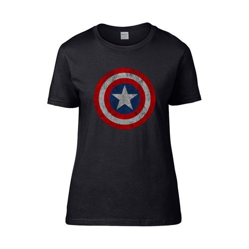 Marvel Captain America Shield Logo  Women's T-Shirt Tee