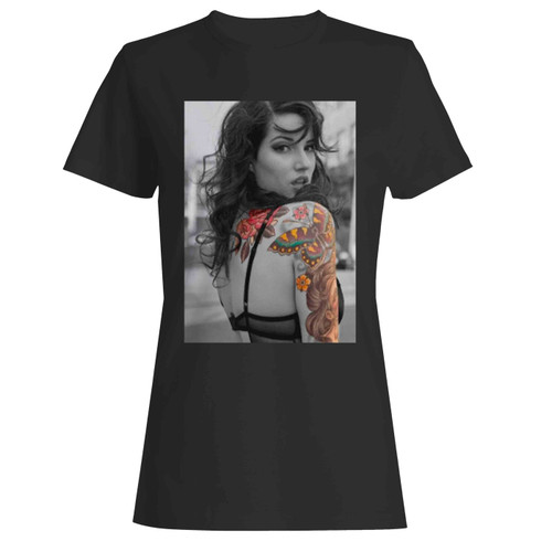 Sexy Tattoo Girl Butterfly  Women's T-Shirt Tee