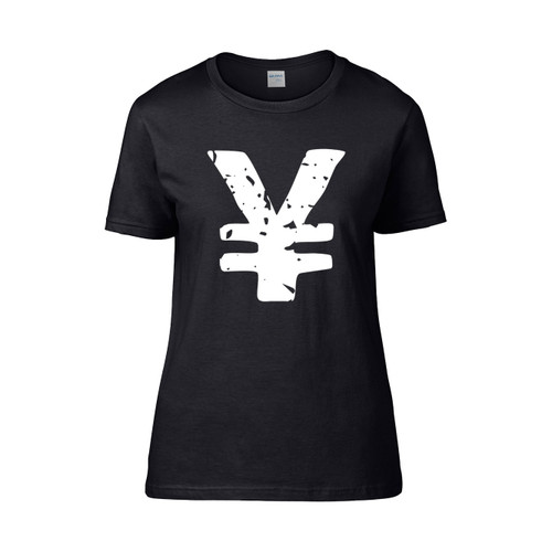Yen Symbol  Women's T-Shirt Tee Yen Symbol  Women's T-Shirt Tee