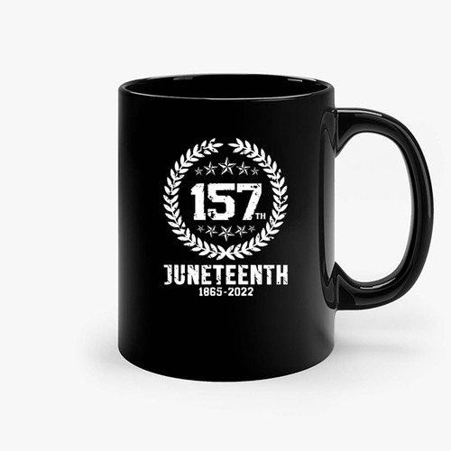 157Th Juneteenth Star Ceramic Mugs
