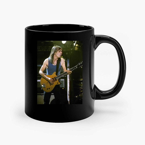 Acdc Malcolm Young Rocking The Stage Ceramic Mugs
