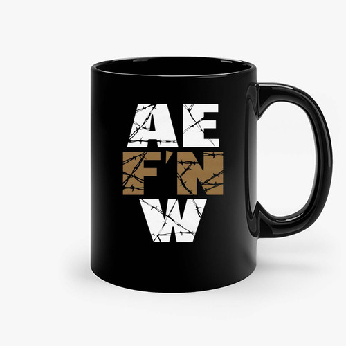 Ae F N W All Elite Wrestling Ceramic Mugs