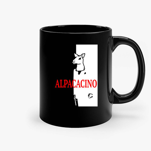 Alpaca Scarface Punny Parody Ceramic Mugs