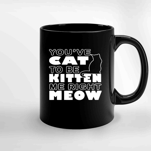 Are You Kitten Me Right Meow Ceramic Mugs