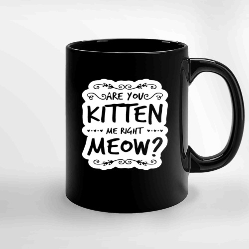 Are You Kitten Me Right Meowm Kitten Me Right Meow Ceramic Mugs