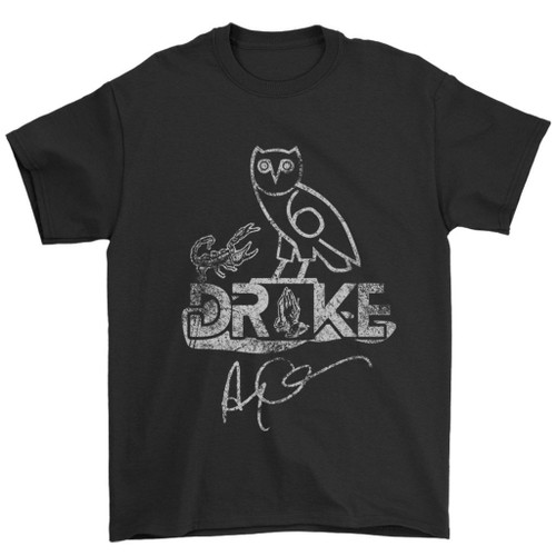 Drake Albums Logo Grey Grunge Man's T-Shirt Tee