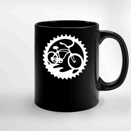 Beach Bike Ceramic Mugs
