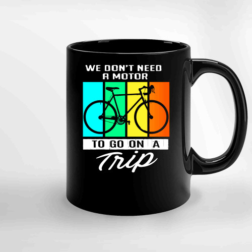 Bicycle Motor Rider Mountain Bike Road Trip V Neck Ceramic Mugs