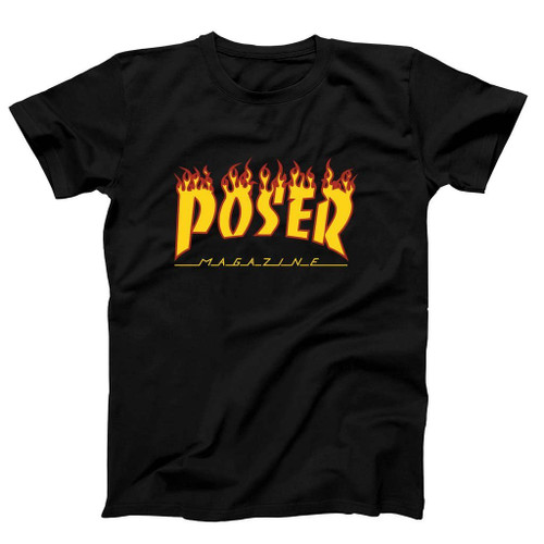 Poser Font Thrasher Man's T-Shirt Tee Poser Font Thrasher Man's T-Shirt Tee